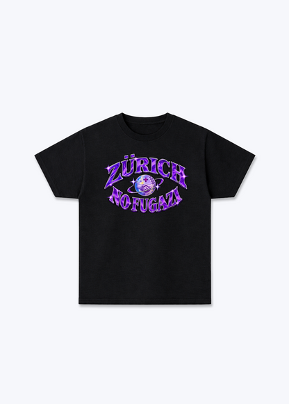 Zürich No Fugazi Basic T-Shirt - Black Front (Designed)
