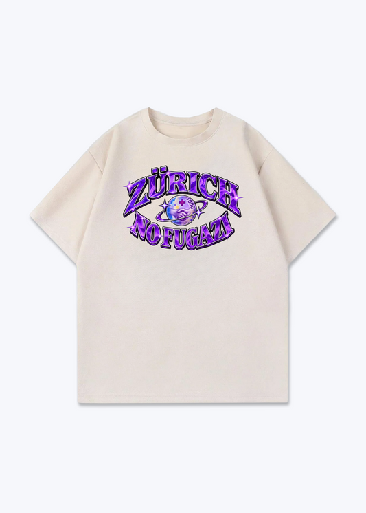 Zürich No Fugazi Oversized T-Shirt - Beige Front (Designed)