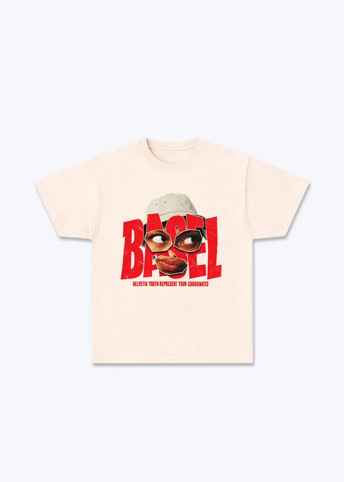 Basel Youth Basic T-Shirt - Beige Front (Designed)
