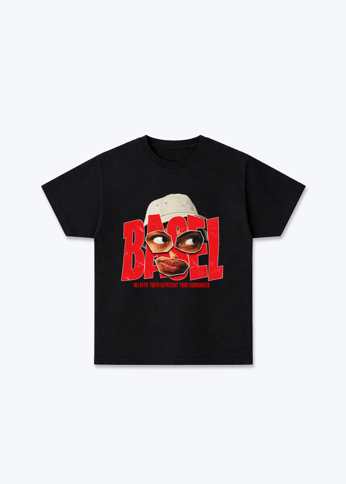 Basel Youth Basic T-Shirt - Black Front (Designed)