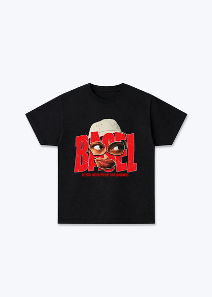 Basel Youth Basic T-Shirt - Black Front (Designed)