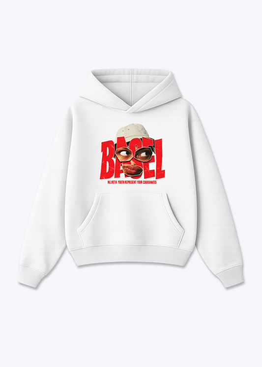 Basel Youth Oversized Hoodie - White Front (Designed)
