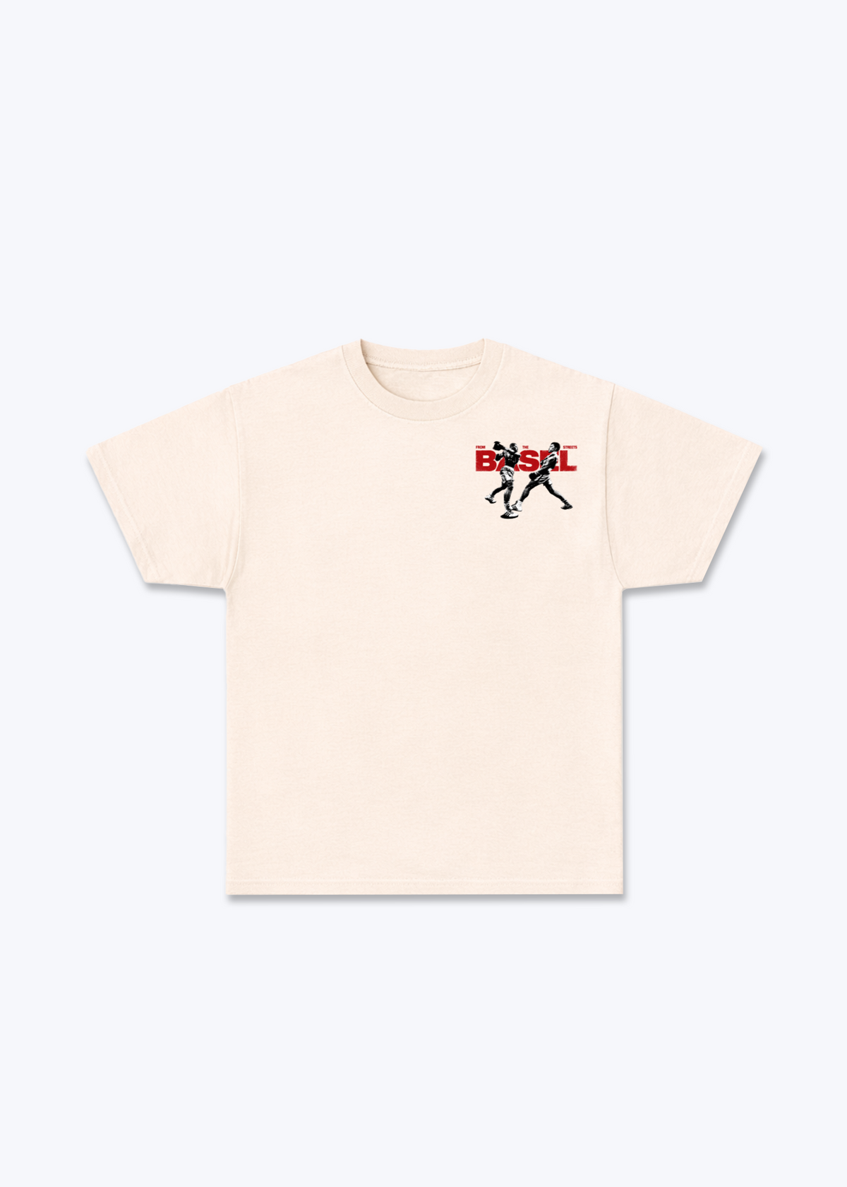 Basel Boxer Basic T-Shirt - Beige Front (Designed)