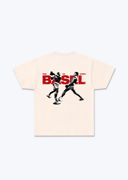 Basel Boxer Basic T-Shirt - Beige Back (Designed)