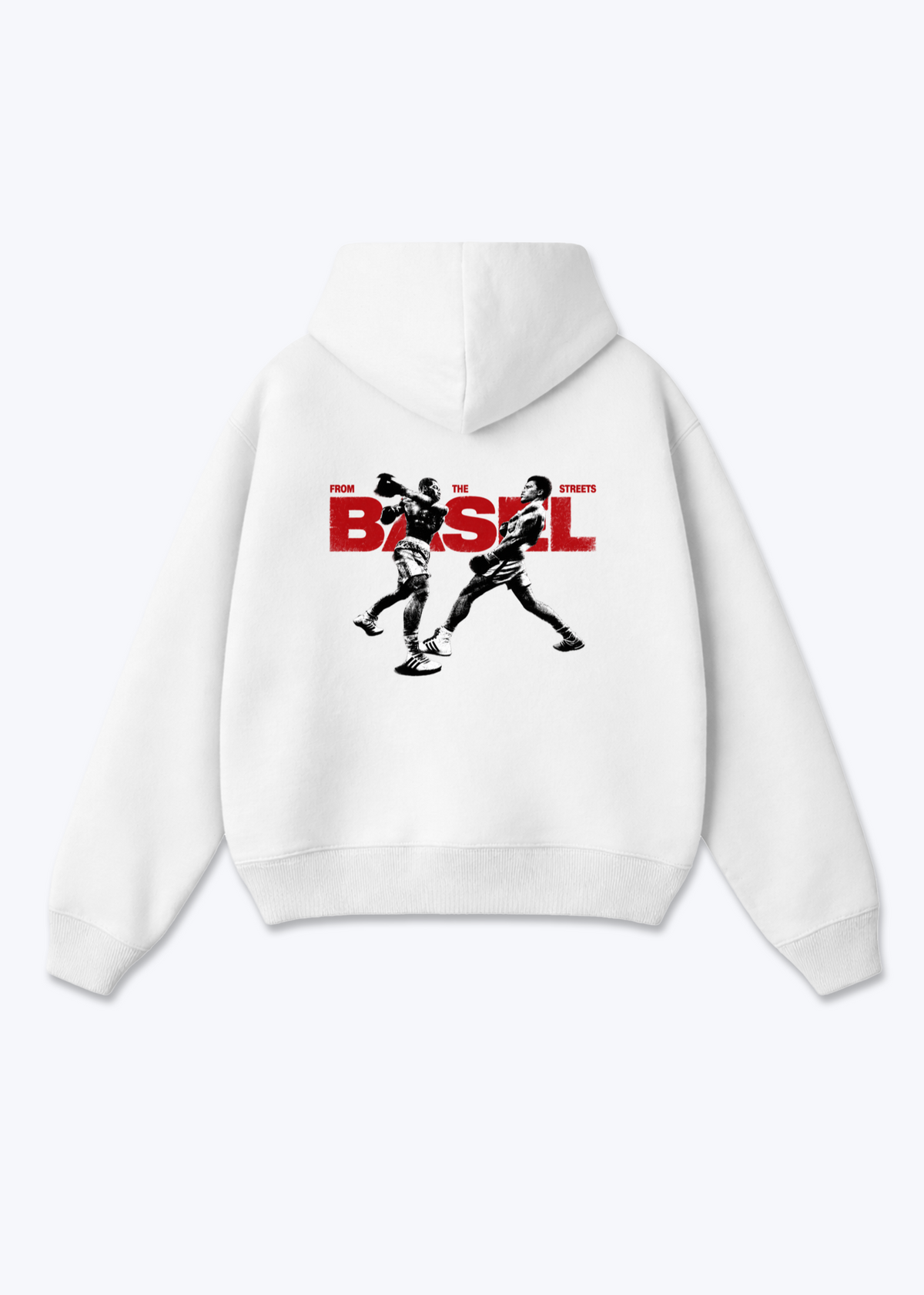 Basel Boxer Oversized Hoodie - White Back (Designed)