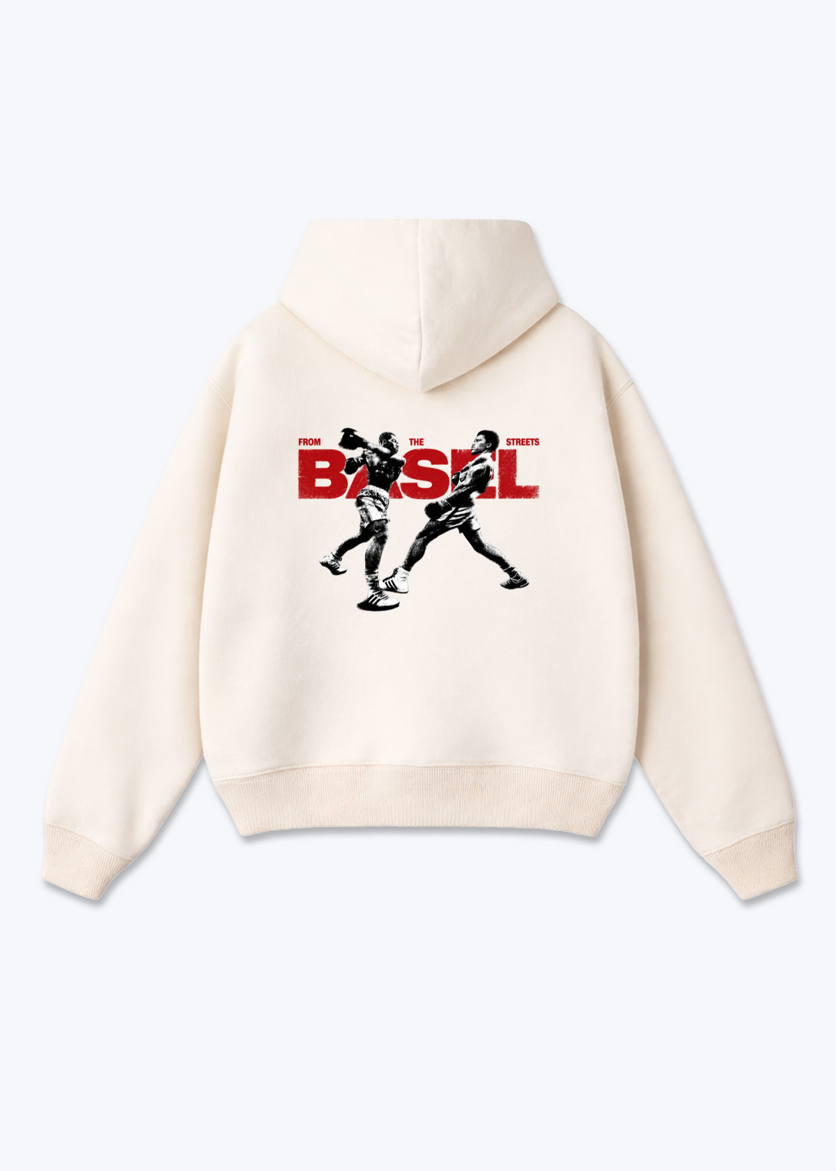 Basel Boxer Oversized Hoodie - Beige Back (Designed)