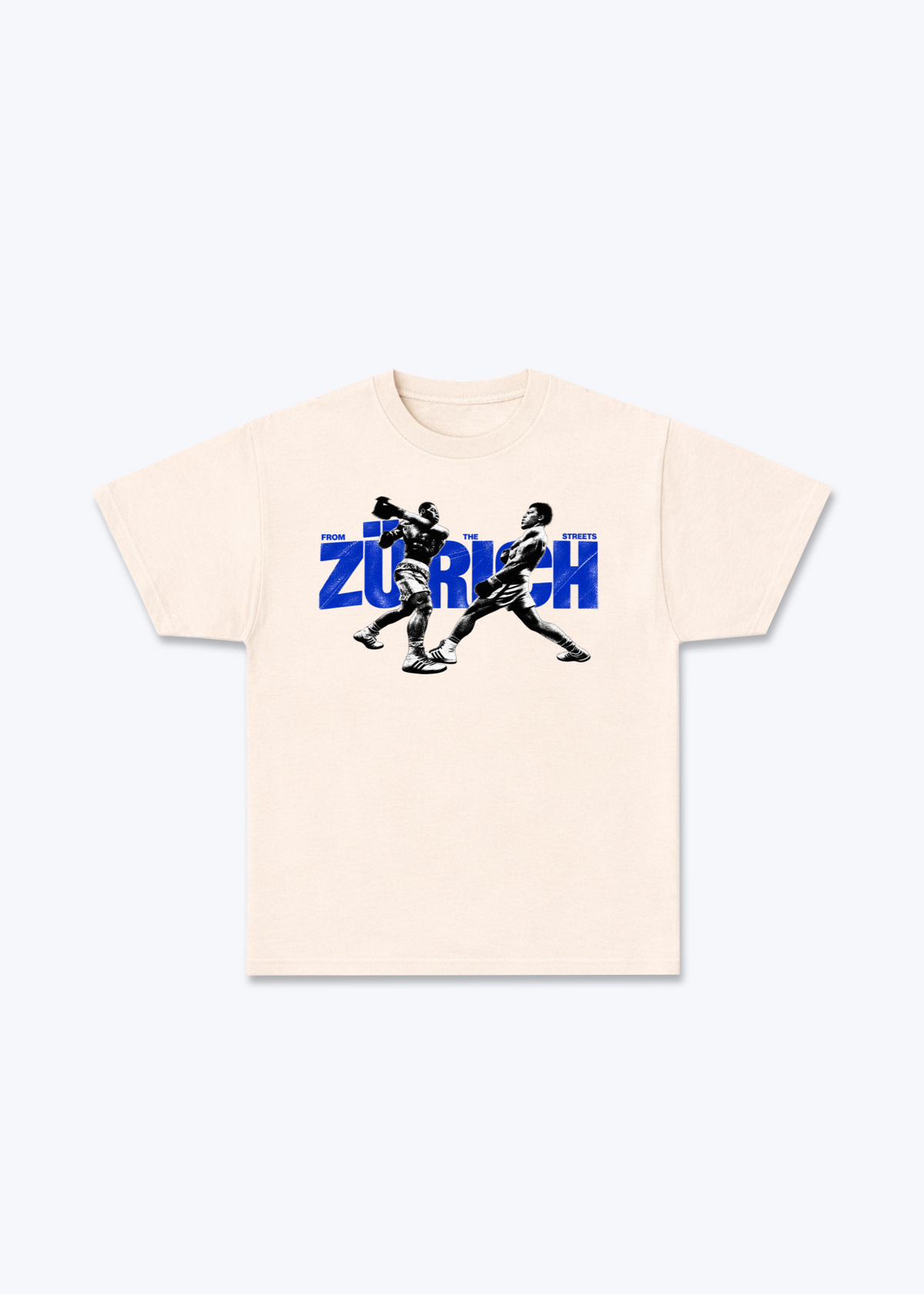 Zürich Boxer Basic T-Shirt - Beige Front (Designed)