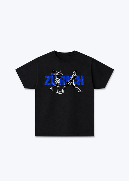 Zürich Boxer Basic T-Shirt - Black Front (Designed)
