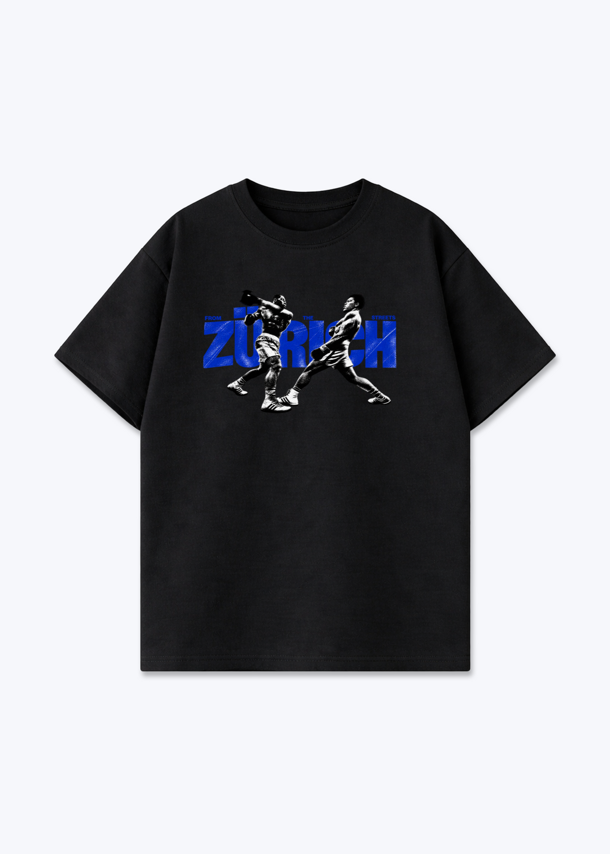 Zürich Boxer Oversized T-Shirt - Black Front (Designed)