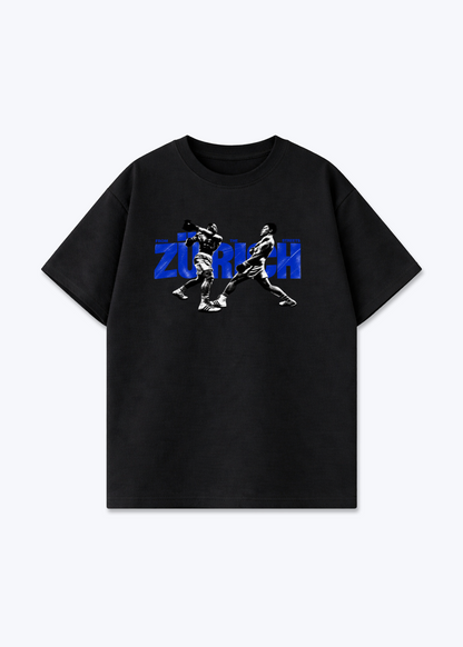 Zürich Boxer Oversized T-Shirt - Black Front (Designed)