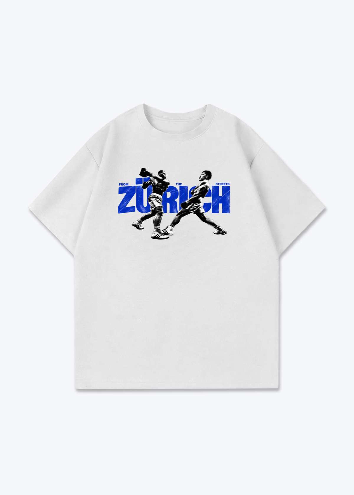 Zürich Boxer Oversized T-Shirt - White Front (Designed)