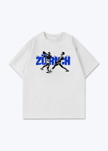 Zürich Boxer Oversized T-Shirt - White Front (Designed)