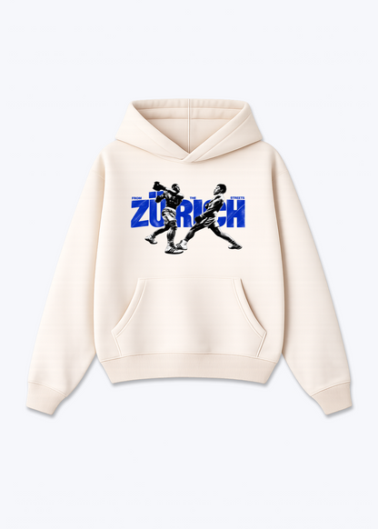Zürich Boxer Oversized Hoodie - Beige Front (Designed)
