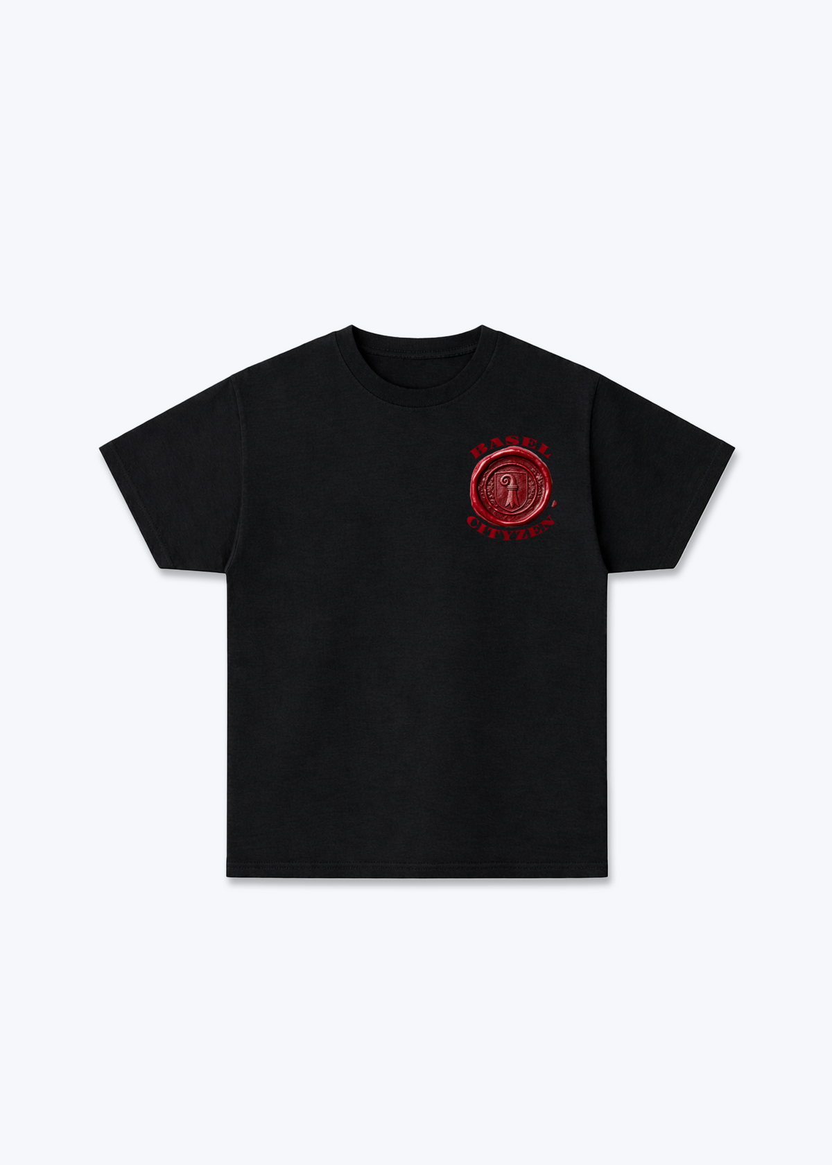 Basel Cityzen Basic T-Shirt - Black Front (Designed)