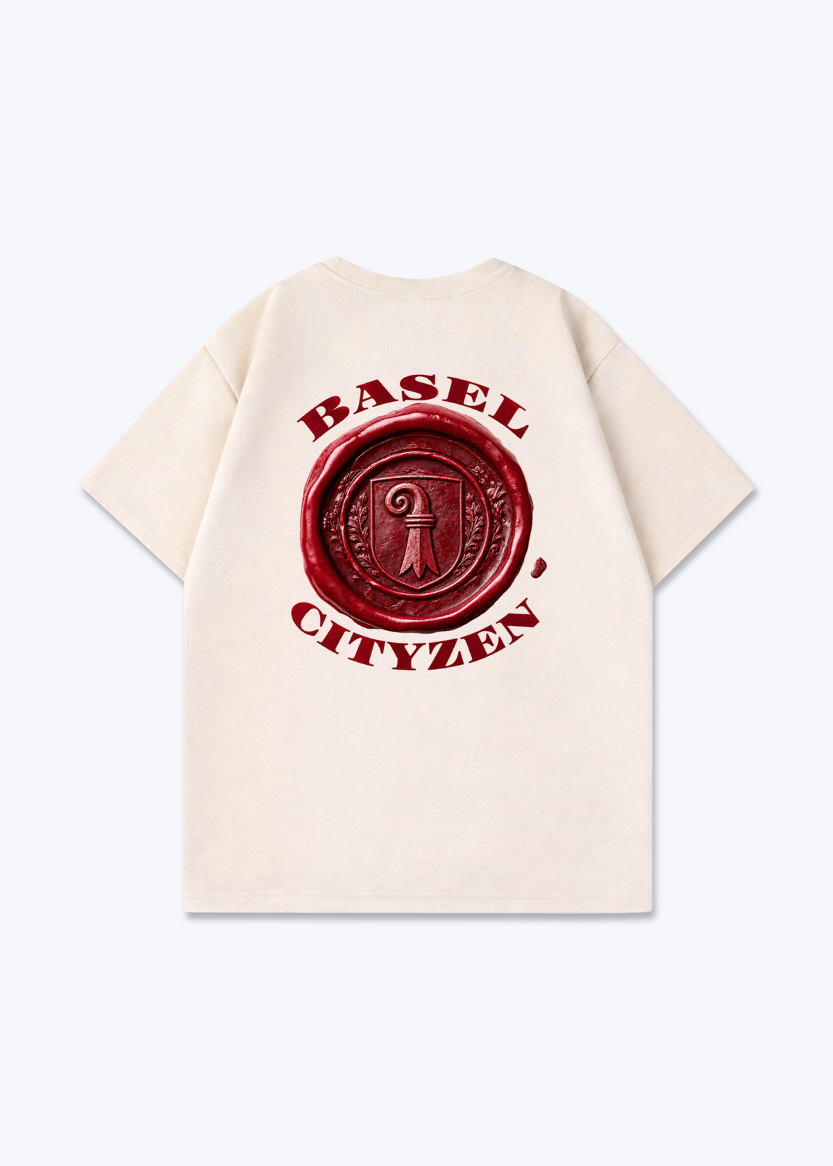 Basel Cityzen Oversized T-Shirt - Beige Back (Designed)