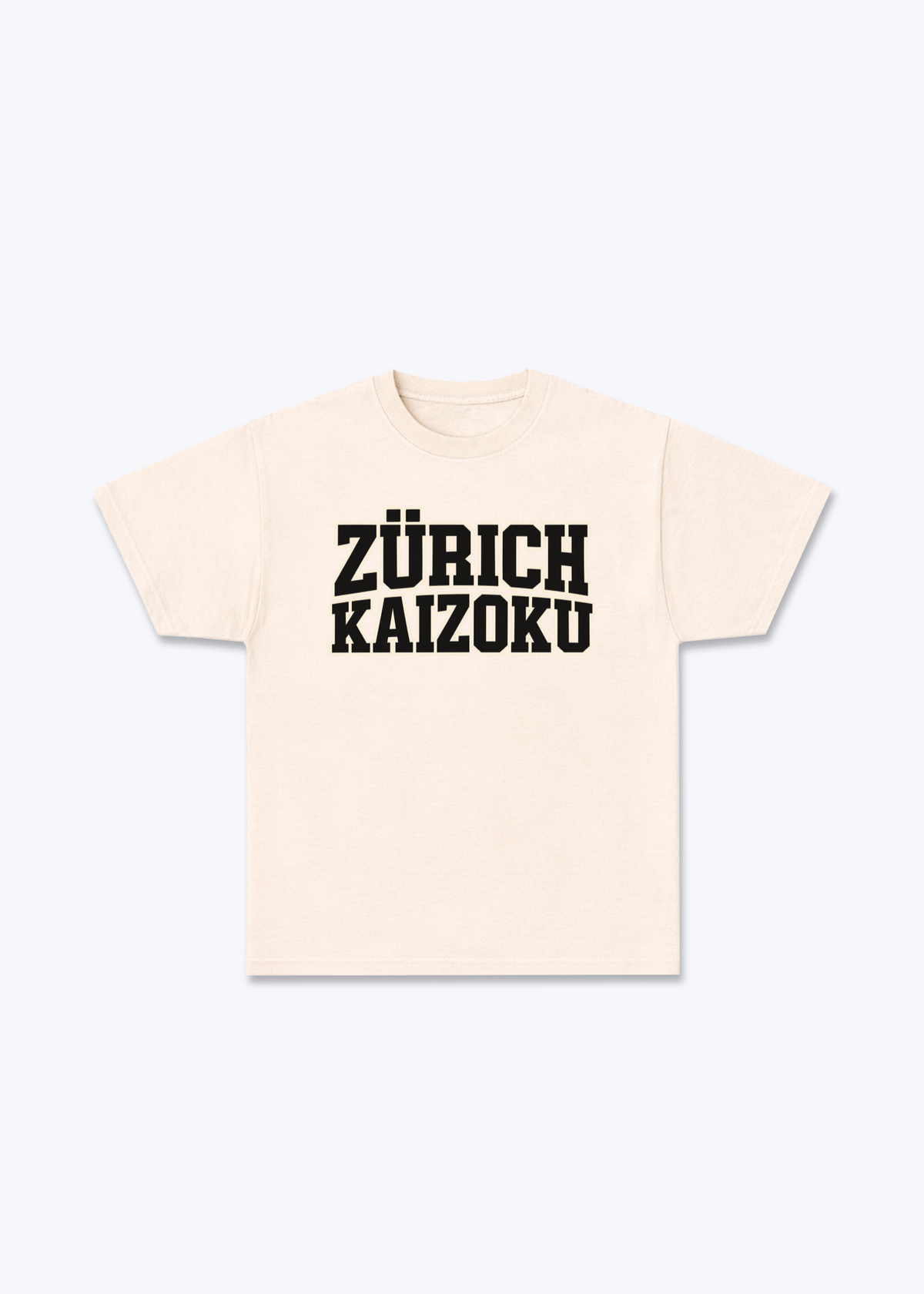 Zürich Kaizoku Basic T-Shirt - Beige Front (Designed)