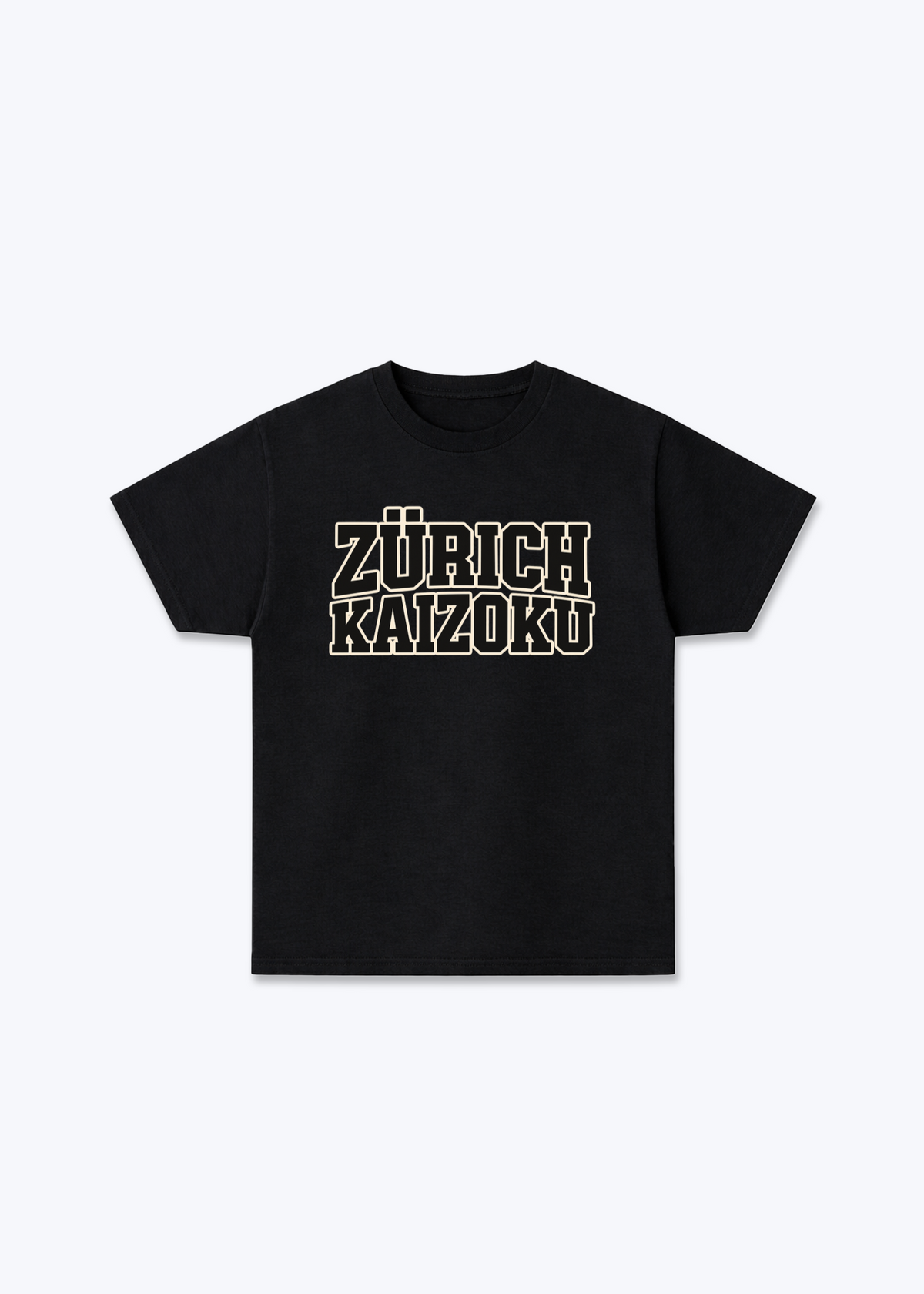 Zürich Kaizoku Basic T-Shirt - Black Front (Designed)