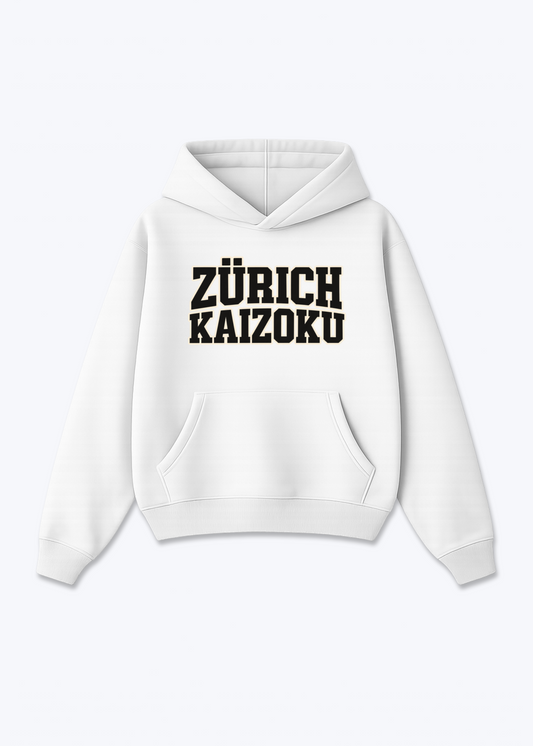 Zürich Kaizoku Oversized Hoodie - White Front (Designed)