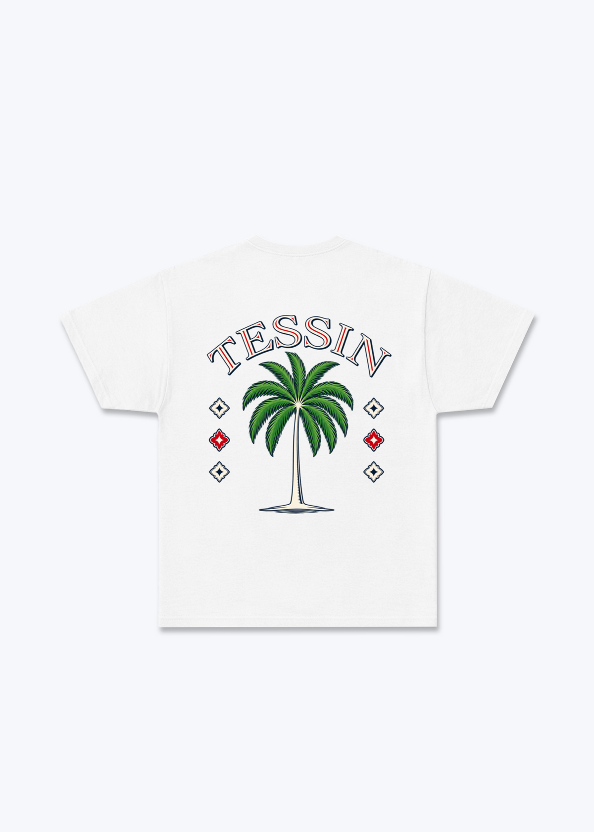 Tessin Palm Basic T-Shirt - White Back (Designed)