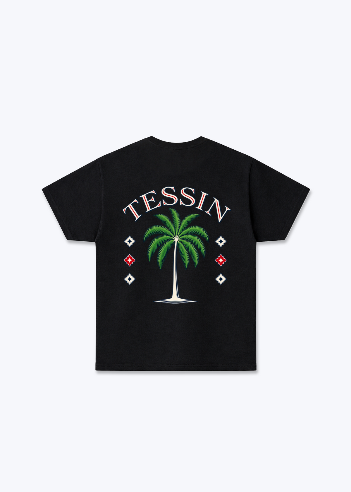 Tessin Palm Basic T-Shirt - Black Back (Designed)
