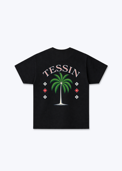 Tessin Palm Basic T-Shirt - Black Back (Designed)