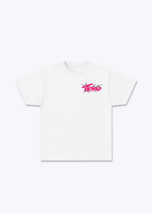 Tessin Camellia Basic T-Shirt - White Front (Designed)