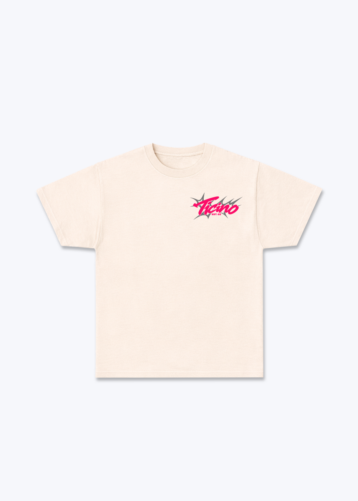 Tessin Camellia Basic T-Shirt - Beige Front (Designed)