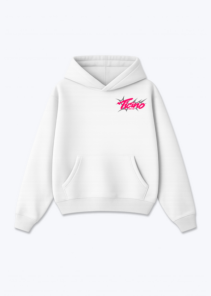 Tessin Camellia Oversized Hoodie - White Front (Designed)