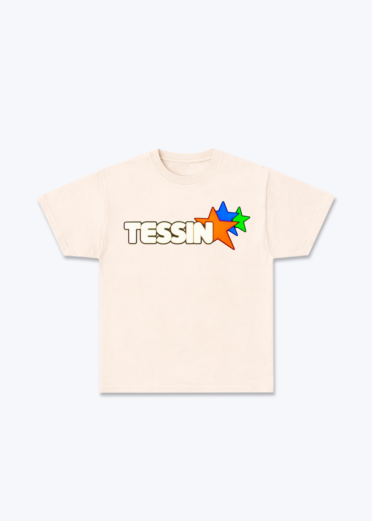Tessin Stars Basic T-Shirt - Beige Front (Designed)