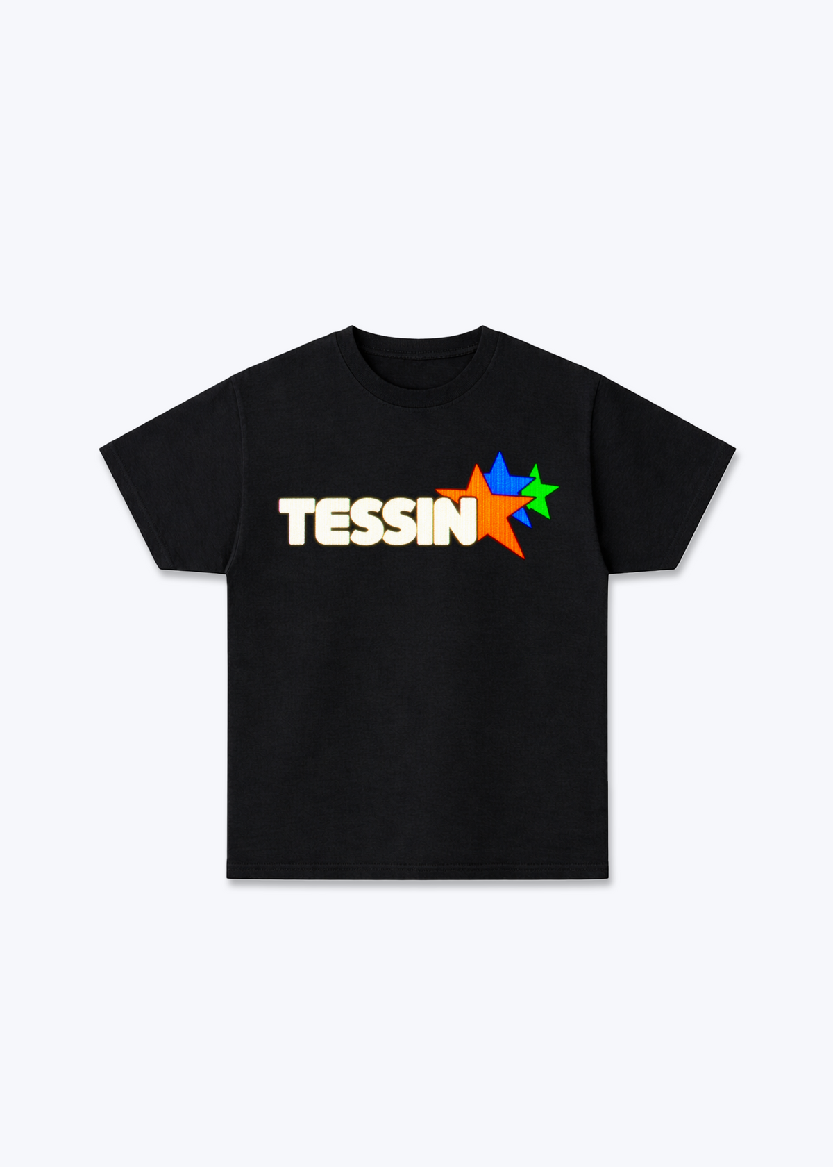 Tessin Stars Basic T-Shirt - Black Front (Designed)