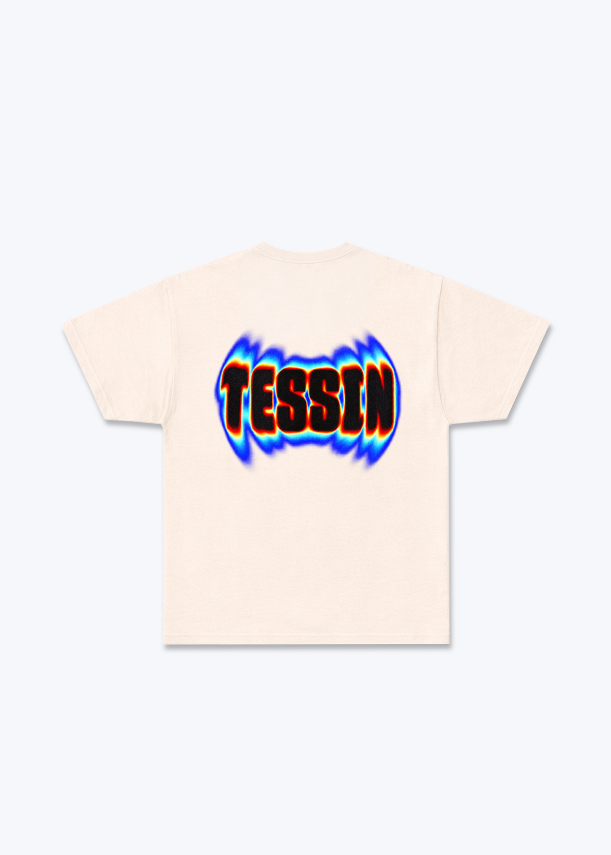 Tessin Neon Basic T-Shirt - Beige Back (Designed)