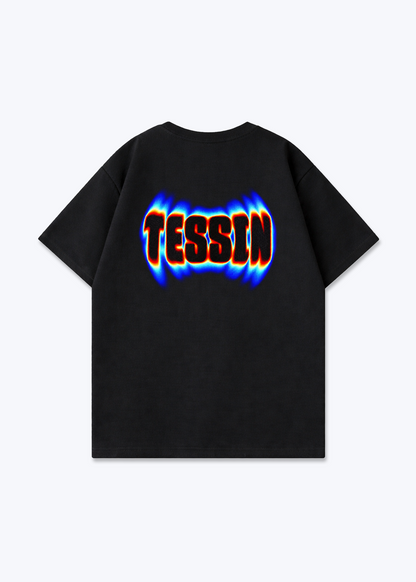 Tessin Neon Oversized T-Shirt - Black Back (Designed)