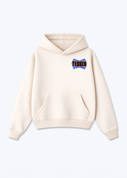 Tessin Neon Oversized Hoodie - Beige Front (Designed)