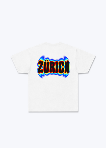 Zürich Neon Basic T-Shirt - White Back (Designed)