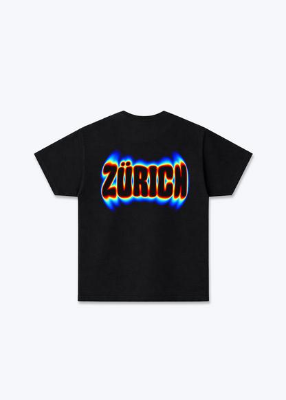 Zürich Neon Basic T-Shirt - Black Back (Designed)