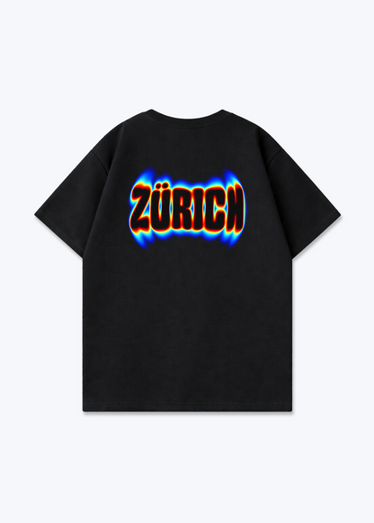 Zürich Neon Oversized T-Shirt - Black Back (Designed)