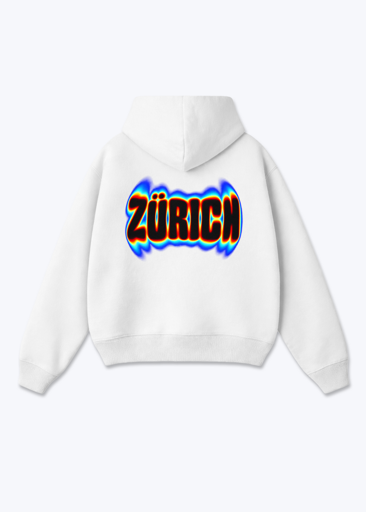 Zürich Neon Oversized Hoodie - White Back (Designed)