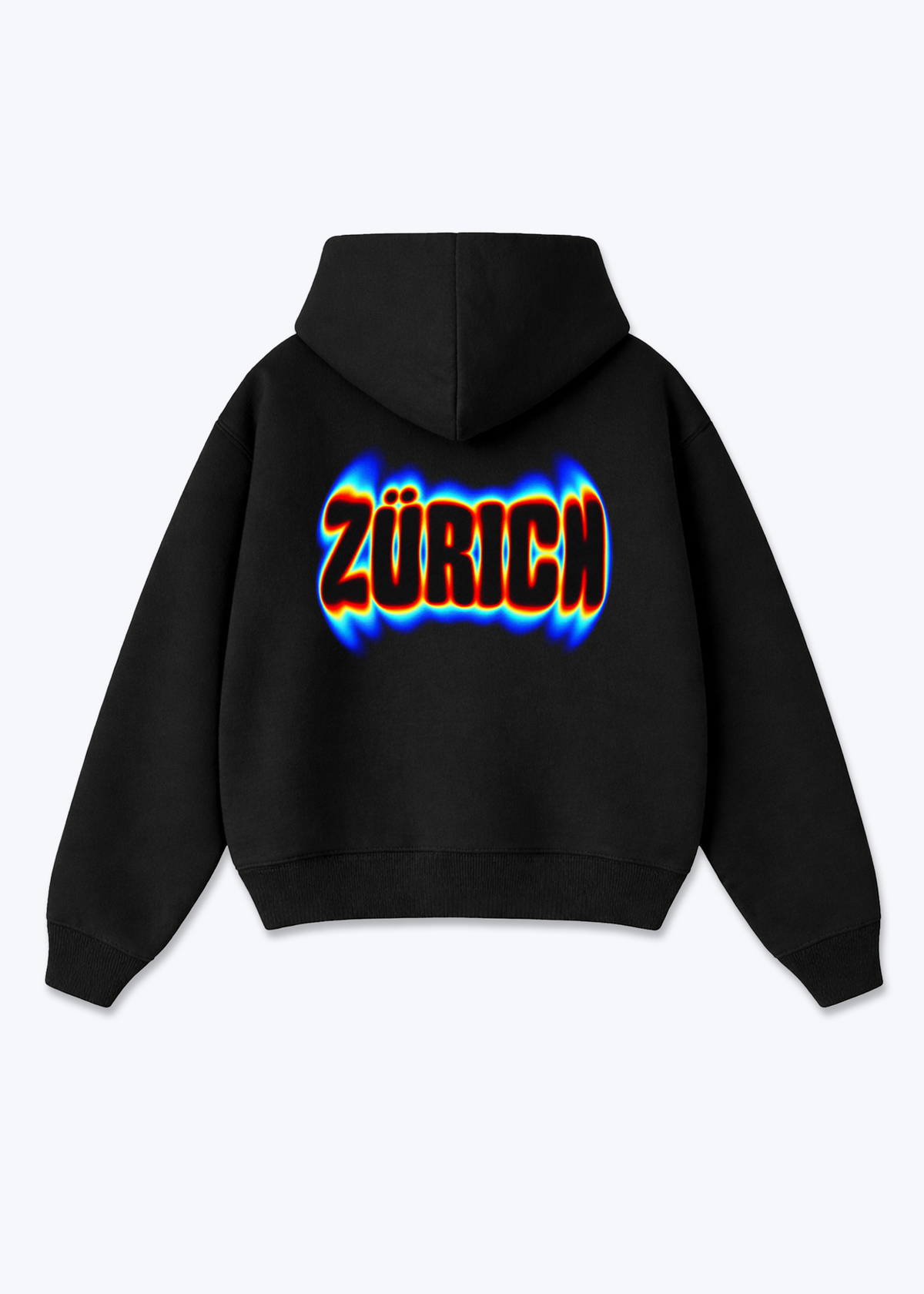 Zürich Neon Oversized Hoodie - Black Back (Designed)