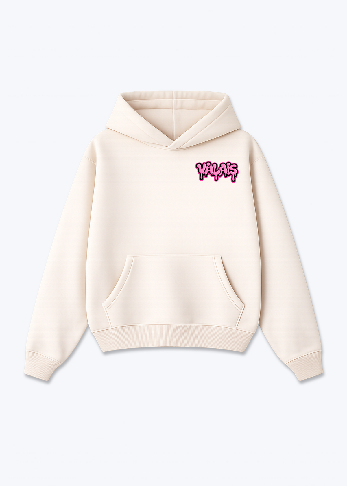 Wallis Gummy Oversized Hoodie - Beige Front (Designed)