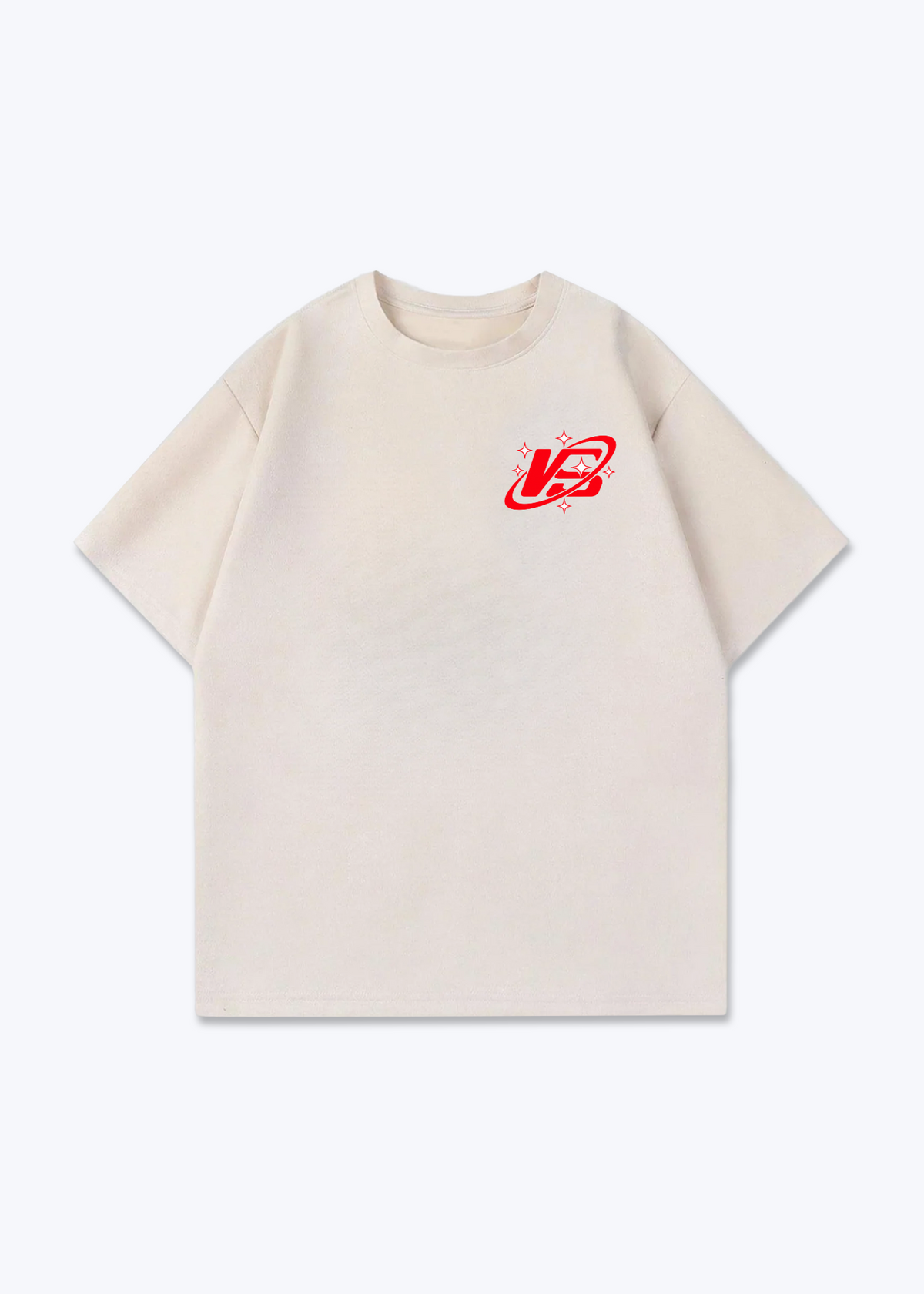 Wallis VS Oversized T-Shirt - Beige Front (Designed)