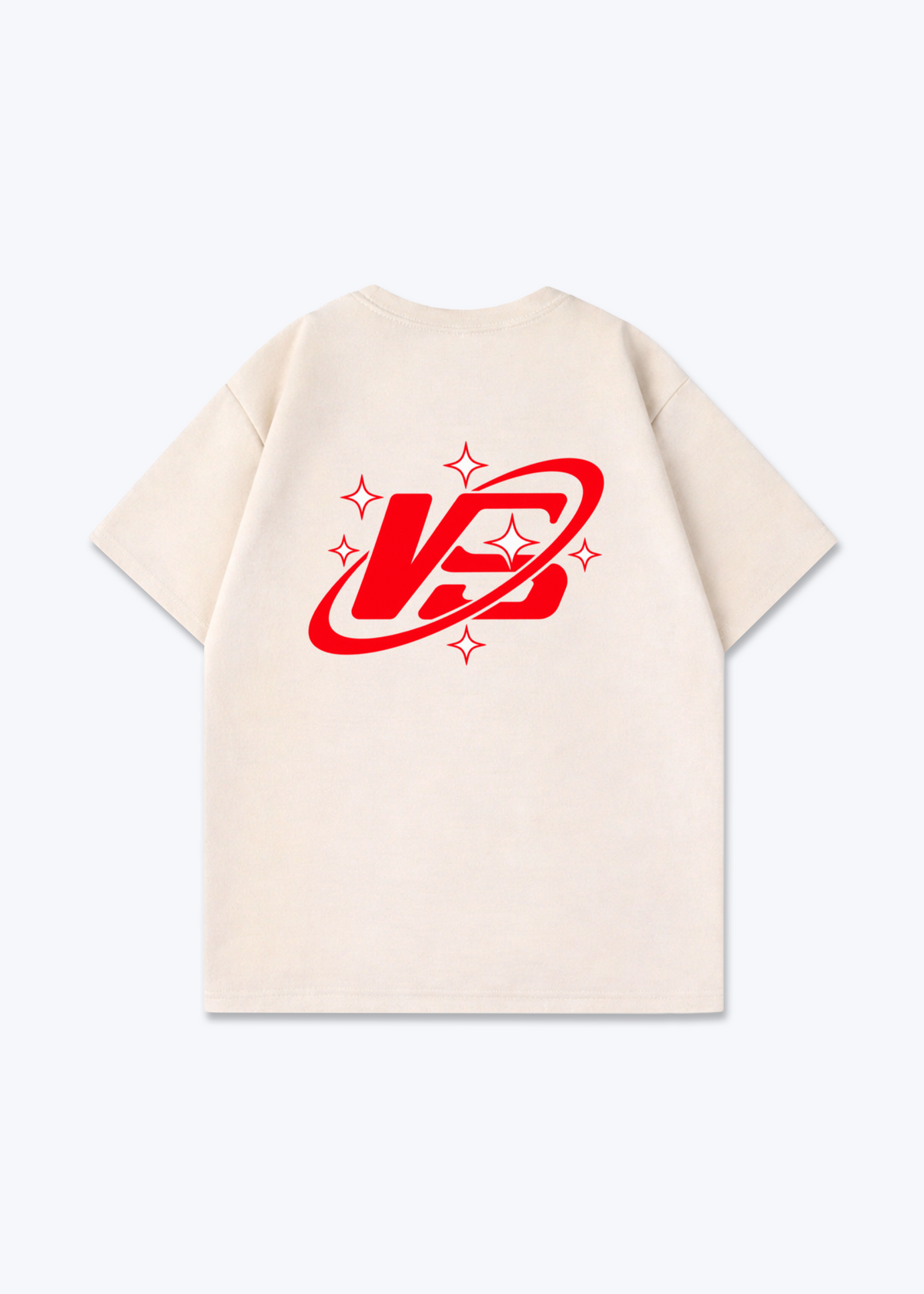 Wallis VS Oversized T-Shirt - Beige Back (Designed)