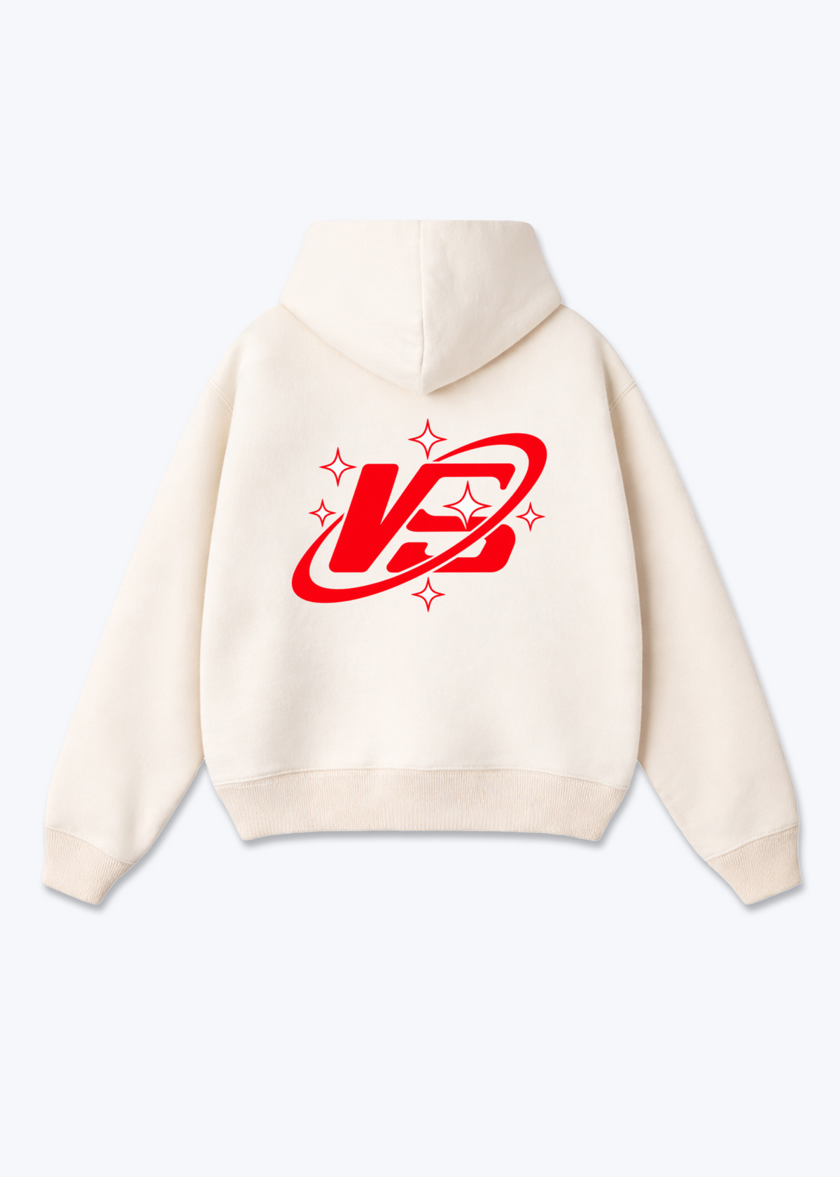 Wallis VS Oversized Hoodie - Beige Back (Designed)