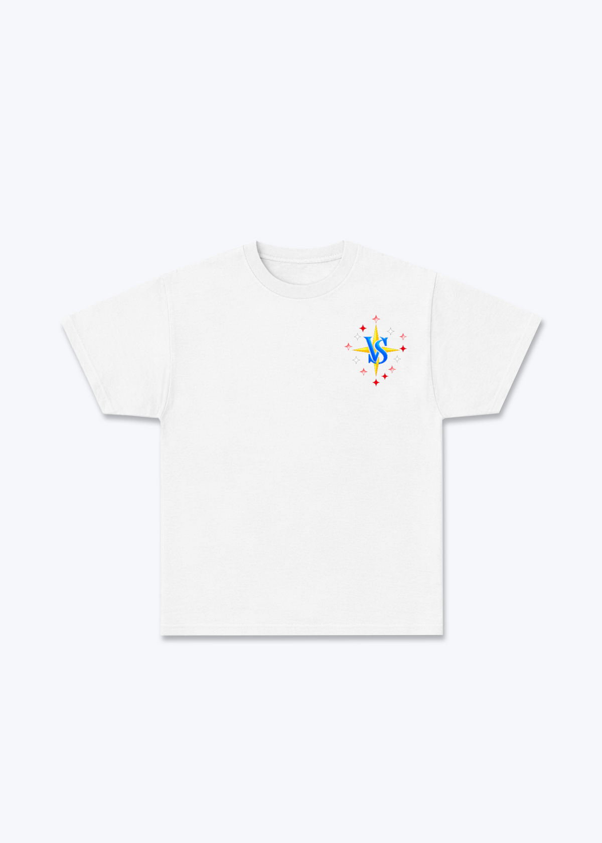 Wallis Stars Basic T-Shirt - White Front (Designed)