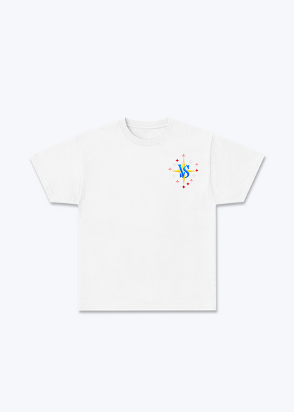 Wallis Stars Basic T-Shirt - White Front (Designed)