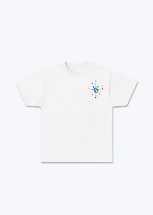 Wallis Stars Basic T-Shirt - White Front (Designed)