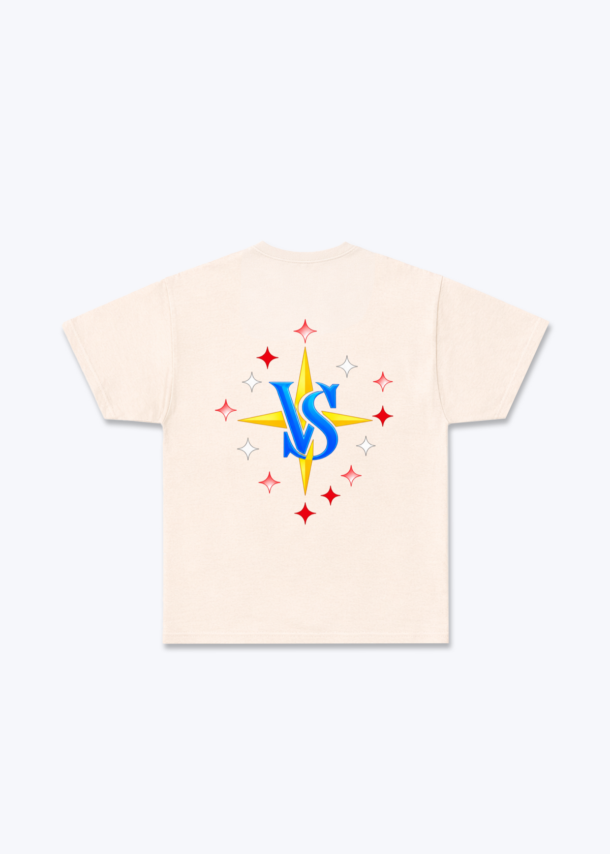Wallis Stars Basic T-Shirt - Beige Back (Designed)