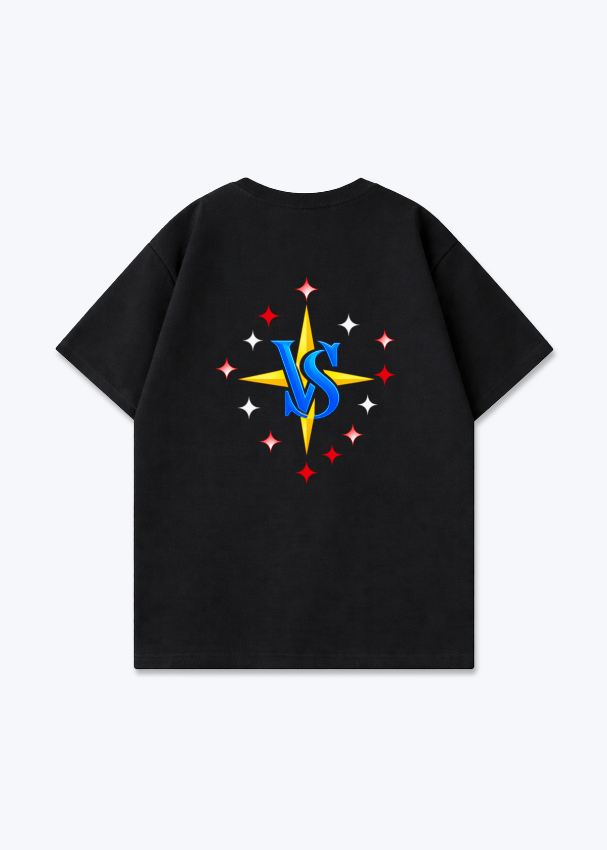 Wallis Stars Oversized T-Shirt - Black Back (Designed)