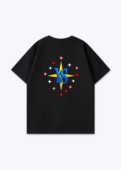 Wallis Stars Oversized T-Shirt - Black Back (Designed)