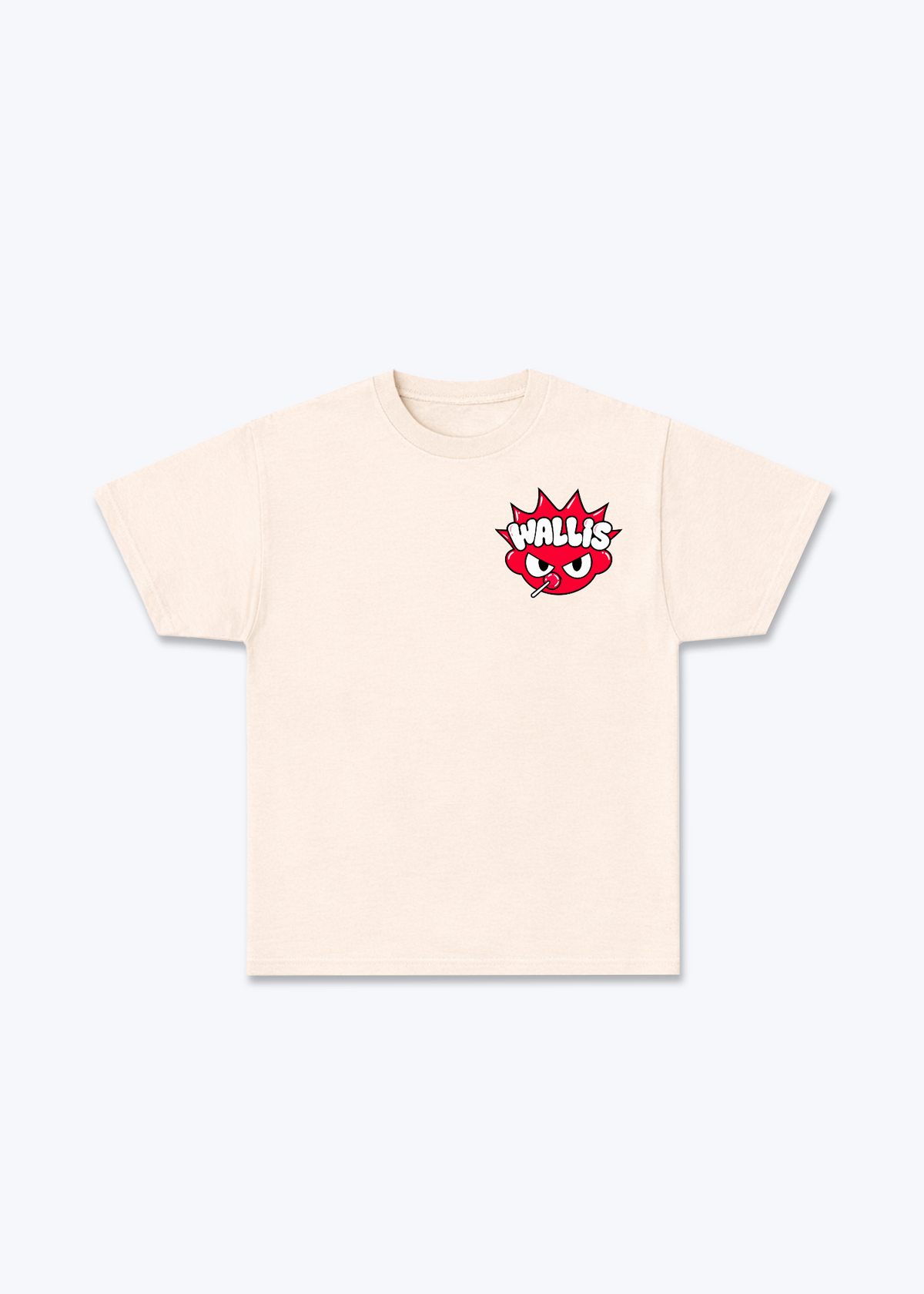 Wallis Homie Basic T-Shirt - Beige Front (Designed)