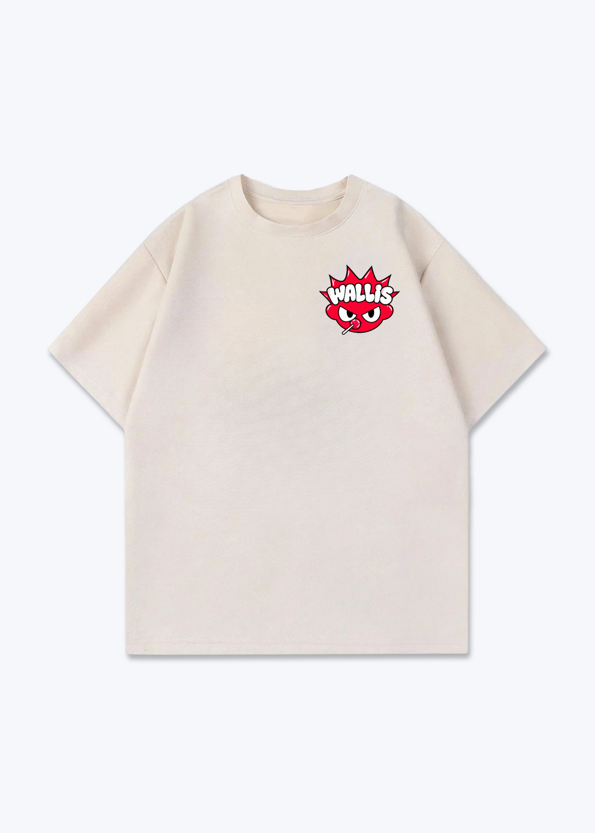 Wallis Homie Oversized T-Shirt - Beige Front (Designed)